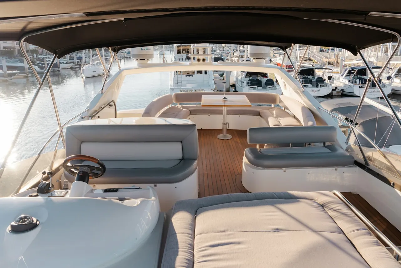 Boat seating in marine vinyl