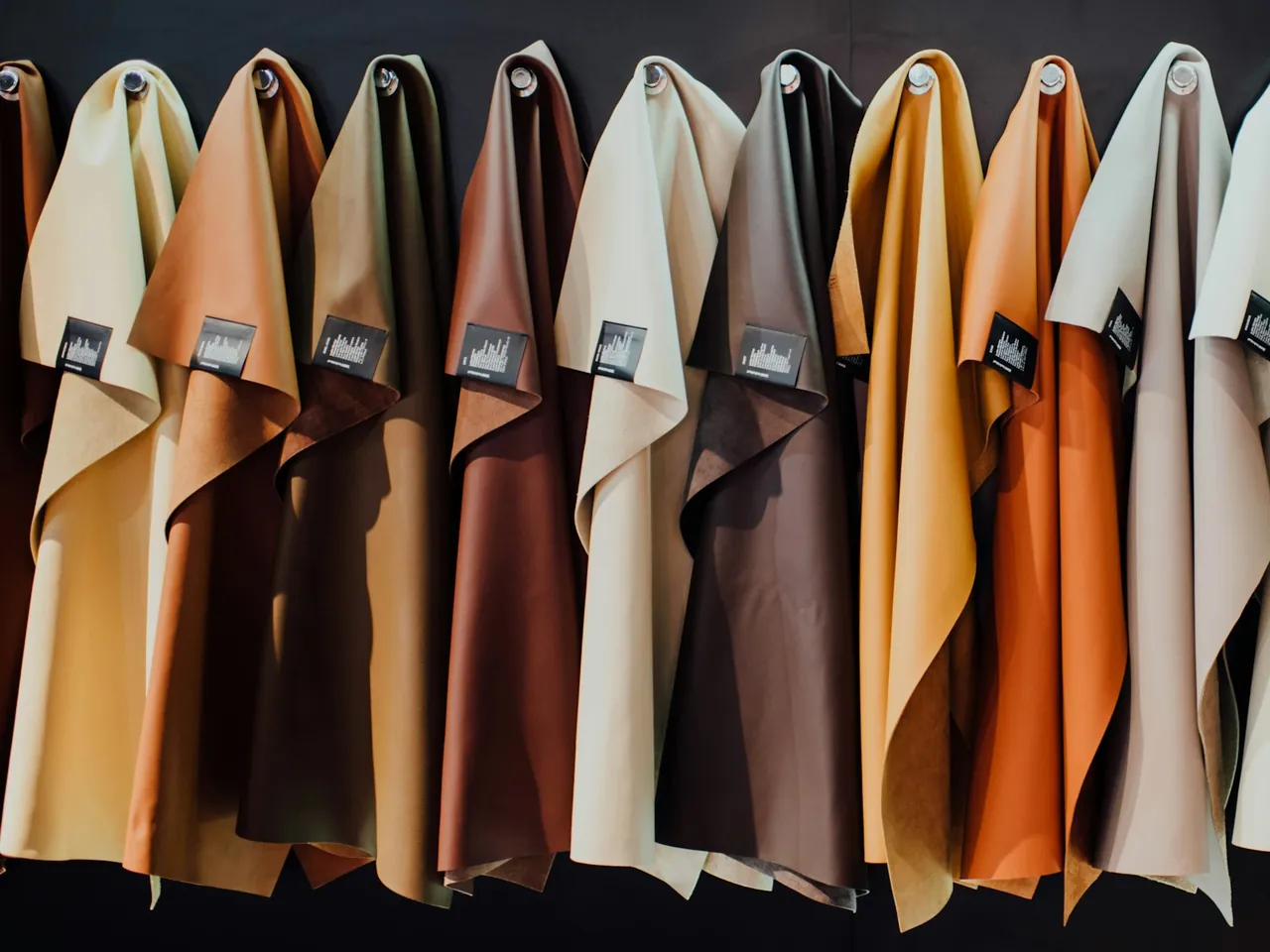 Leather and upholstery fabric samples