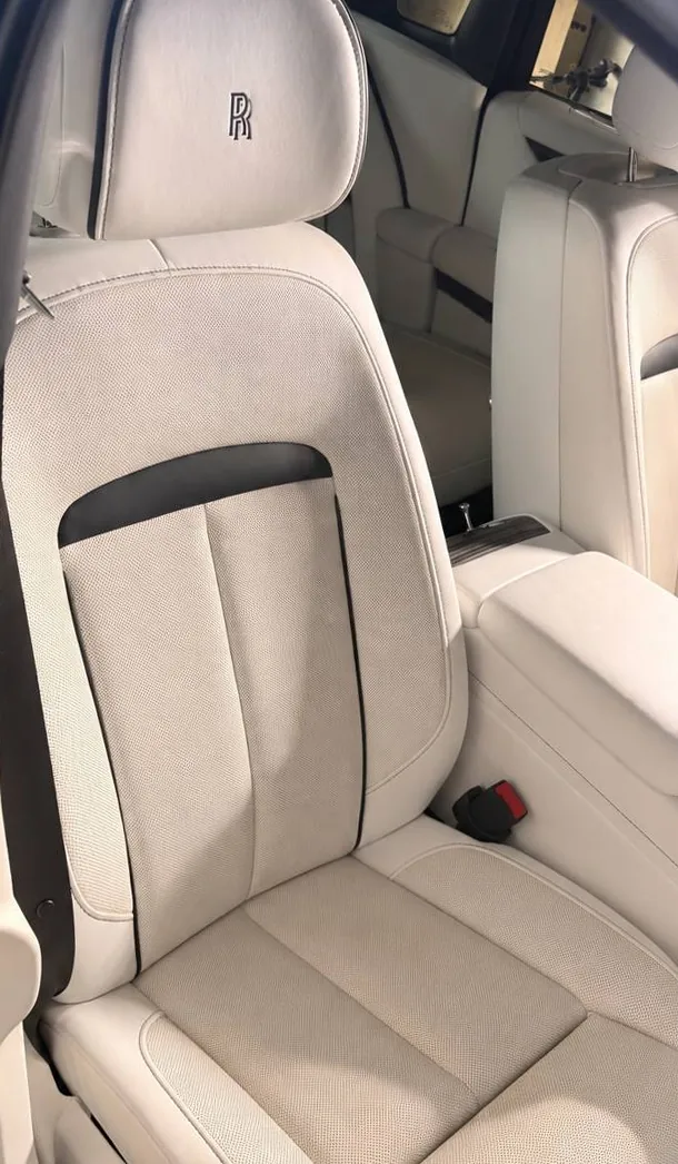 After: cream leather Rolls-Royce front seat